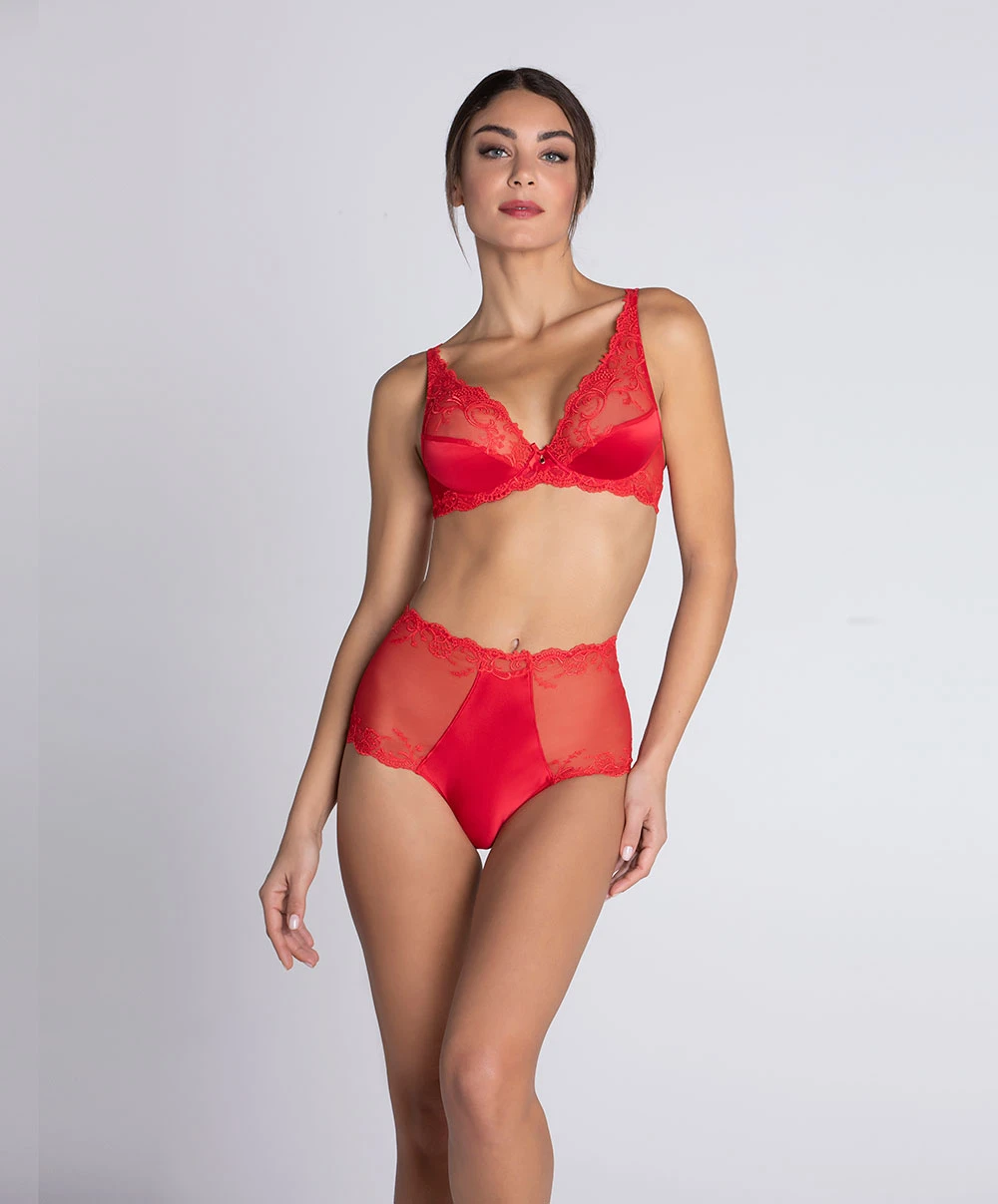 Shorty Taille Haute Sexy En Soie Nude Collection Splendeur Soie, Coloris Rouge. 8 Shorty Taille Haute Sexy En Soie Nude Collection Splendeur Soie, Coloris Rouge. – Image 6