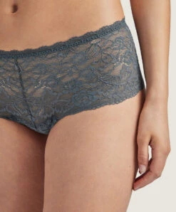 Shorty Taille Basse "St-"Tropez De La Collection Lingerie Gris Ardoise Rosessence Par Aubade Paris. -Sous Vêtement Soldes Magasin Shorty st tropez Rosessence ardoise Aubade gris HK70 6 ARDO 5