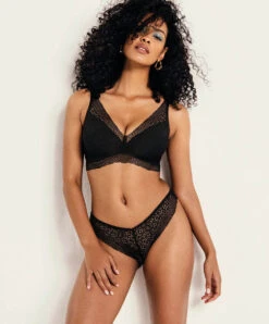 Culotte Brésilienne Collection Erin De La Marque Freya. -Sous Vêtement Soldes Magasin Slip bresilien Freya erin noir AA3238 BLK 3