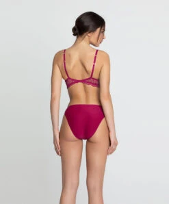 Slip Dos Opaque Ligne Sublime En Dentelle De La Marque De Lingerie Française Lise Charmel, Coloris Fuchsia Sublime. -Sous Vêtement Soldes Magasin Slip fantaisie Lise Charmel Sublime en dentelle fuchsia ACH0213 FS 5