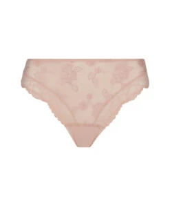 Slip Dos Opaque Ligne Sublime En Dentelle De La Marque De Lingerie Française Lise Charmel, Coloris Rose Sublime. -Sous Vêtement Soldes Magasin Slip fantaisie Lise Charmel Sublime en dentelle rose poudre rose sublime ACH0213 OS 1001