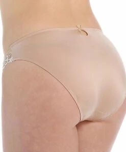 Slip Grande Taille "Fantaisie" Collection De Lingerie Permanente Dressing Floral De Chez Lise Charmel, Coloris Ambre Nacre.  -Sous Vêtement Soldes Magasin Slip grande taille Fantaisie Eprise de Lise Charmel Dressing Floral ambre nacre chair BCC0288 AN 502