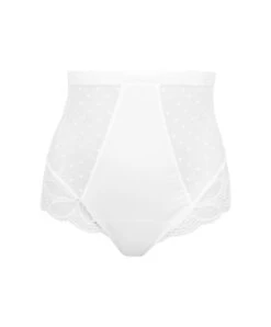 Culotte Gainante Taille Haute Collection Stricto Sensuelle De Chez Antigel Par Lise Charmel Coloris Blanc. -Sous Vêtement Soldes Magasin Slip haut Antigel de Lise Charmel Stricto Sensuelle blanc ECH0617 BL ps 10