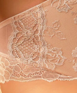 Slip Haut Ligne Sublime En Dentelle De La Marque De Lingerie Française Lise Charmel, Coloris Nude Sublime. -Sous Vêtement Soldes Magasin Slip haut Lise Charmel Sublime en dentelle nude sublime chair ACH0313 NS 2