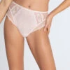 Slip Haut Ligne Sublime En Dentelle De La Marque De Lingerie Française Lise Charmel, Coloris Rose Sublime. 2 Slip Haut Ligne Sublime En Dentelle De La Marque De Lingerie Française Lise Charmel, Coloris Rose Sublime. -Sous Vêtement Soldes Magasin Slip haut Lise Charmel Sublime en dentelle rose poudre rose sublime ACH0313 OS 1