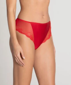 Slip Haut En Soie Lise Charmel Collection Splendeur Soie, Coloris Rouge. -Sous Vêtement Soldes Magasin Slip haut en soie Lise Charmel Splendeur soie rouge rouge ACC0380 RS 503