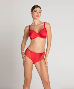 Slip Haut En Soie Lise Charmel Collection Splendeur Soie, Coloris Rouge. -Sous Vêtement Soldes Magasin Slip haut en soie Lise Charmel Splendeur soie rouge rouge ACC0380 RS 504
