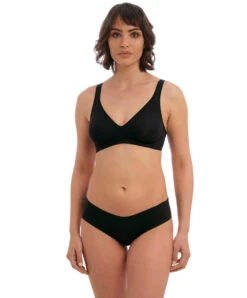 Slip Invisible Collection De Lingerie Quotidienne Accord Coloris Noir Par Wacoal.  -Sous Vêtement Soldes Magasin Slip invisible Wacoal Accord black noir WE600455 BLK 1