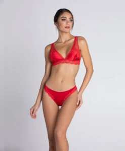 Culotte Italienne En Soie Lise Charmel Collection Splendeur Soie, Coloris Rouge. -Sous Vêtement Soldes Magasin Slip italien en soie Lise Charmel Splendeur soie rouge rouge ACC0780 RS 504