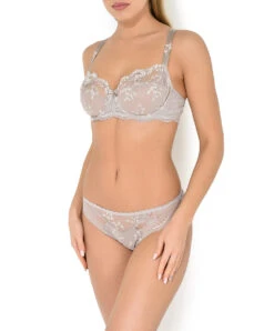 Culotte Italienne Collection Raffinement Précieux De Chez Lise Charmel. -Sous Vêtement Soldes Magasin Slip seduction Lise Charmel Raffinement precieux taupe ACC0791 PT 3