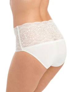 Slip Haut Invisible Stretch En Dentelle Collection Lace Ease De Chez Fantasie Lingerie. -Sous Vêtement Soldes Magasin Slip stretch invisible taille haute dentelle Fantasie Lace Ease ivory nacre FL2330 IVY 2