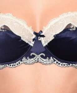 Soutien-gorge Corbeille Splendeur Soie De La Marque Lise Charmel -Sous Vêtement Soldes Magasin Soutien gorge Corbeille Lise Charmel Splendeur soie Bleu fonce ACC3080 BLEU details