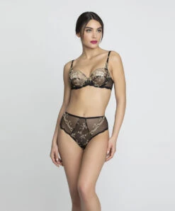 Soutien-gorge Armatures De La Collection Lingerie De Luxe Déesse En Glam Par Lise Charmel.  -Sous Vêtement Soldes Magasin Soutien gorge armature Lise Charmel Deesse en glam noir or ACH6015 OG 4