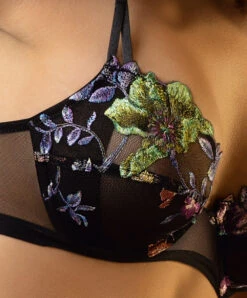 Soutien-gorge Armature Lise Charmel Collection Flora Aura, Coloris Aura Pastel (broderie Multicolore Pastel Sur Fond Noir). -Sous Vêtement Soldes Magasin Soutien gorge armature Lise Charmel Flora Aura pastel noir et multicolore ACH6019 AP 6