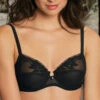 Soutien-gorge Armatures Ligne Éco Affinité De La Marque De Lingerie Française Lise Charmel.  -Sous Vêtement Soldes Magasin Soutien gorge armature Lise Charmel eco affinite noir ACG6013 NO 1