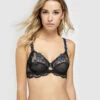 Soutien-gorge Armature Collection Nuit Élégance Coloris Nuit Saphir De La Marque De Lingerie De Luxe Lise Charmel. -Sous Vêtement Soldes Magasin Soutien gorge armature Lise Charmel nuit elegance saphir ACG6008 NS face