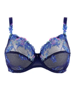 Soutien-gorge Grande Taille Arbres Lumière De Chez Éprise Par Lise Charmel. -Sous Vêtement Soldes Magasin Soutien gorge armature bien etre Arbres lumiere foret fougere Eprise de Lise Charmel bleu fonce BCG6109 FF packshot face