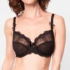 Soutien-gorge Grande Taille Noirà Armatures De La Collection Permanente Soir De Venise Par Lise Charmel. -Sous Vêtement Soldes Magasin Soutien gorge armature bien etre Lise Charmel Soir de Venise Noir diamant ACA6103 ND 1