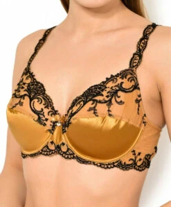 Soutien-gorge Armature En Soie Lise Charmel Collection Splendeur Soie, Coloris Ambre (=caramel).