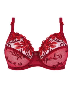 Soutien-gorge Grande Taille à Armatures Éprise Collection Aster Aphrodite De La Maison Lise Charmel. -Sous Vêtement Soldes Magasin Soutien gorge armature grande taille Aster Aphrodite Eprise de Lise Charmel rouge BCG6148 RA packshot