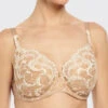 Soutien-gorge Couvrant Grande Taille à Armatures "Bien-être" Collection De Lingerie Permanente Dressing Floral De Chez Lise Charmel, Coloris Ambre Nacre.  -Sous Vêtement Soldes Magasin Soutien gorge armatures grande taille bien etre Lise Charmel Dressing Floral ambre nacre chair BCC6188 AN 501
