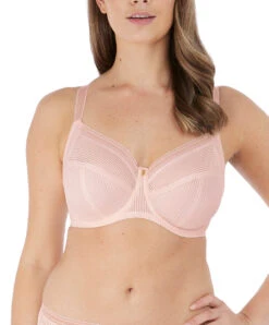 Soutien-gorge Couvrant Grande Taille à Armatures Renforts Latéraux Collection Fusion Coloris Blush (=rose Poudré) De Chez Fantasie Par La Maison De Lingerie Wacoal.