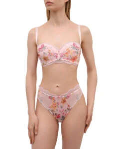 Soutien-gorge Bandeau Bretelles Amovibles De La Collection Désir En Fleur Présentée Par Lise Charmel. -Sous Vêtement Soldes Magasin Soutien gorge bandeau bretelles amovibles Lise Charmel Desir en fleur multicolore fleurs soleil ACG5685 FS il ACG3085 FS 503