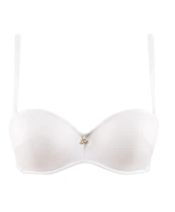Soutien-gorge Bandeau Avec Bretelles Amovibles Mode Pure De Chez Lise Charmel. -Sous Vêtement Soldes Magasin Soutien gorge bandeau bretelles amovibles Lise Charmel Mode pure nacre Nacre ACA5619 NA packshot face