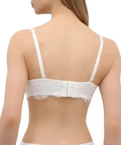 Soutien-gorge Bandeau Bretelles Amovibles Ivoire De La Collection Orchidée Beauté Par La Marque De Lingerie Lise Charmel. -Sous Vêtement Soldes Magasin Soutien gorge bandeau bretelles amovibles Lise Charmel orchidee beaute ecru nacre ACG5662 EN 502