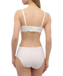 Soutien-gorge Bandeau Bretelles Amovibles Ivoire De La Collection Orchidée Beauté Par La Marque De Lingerie Lise Charmel. -Sous Vêtement Soldes Magasin Soutien gorge bandeau bretelles amovibles Lise Charmel orchidee beaute ecru nacre ACG5662 EN 504