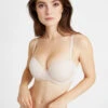 Soutien-gorge Bandeau Coque Confort Collection Lingerie Quotidienne Sweetessence Coloris Skin De Chez Aubade Paris. -Sous Vêtement Soldes Magasin Soutien gorge bandeau coque confort sweetessence skin Aubade chair IKN06 SKIN 1
