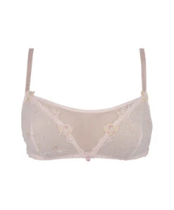 Soutien-gorge Bandeau Souple De La Nouvelle Ligne De Lingerie Sexy Rose De Venise Par Lise Charmel. -Sous Vêtement Soldes Magasin Soutien gorge bandeau souple Lise Charmel Rose de Venise desir venise rose poudre ACH5921 DV 10