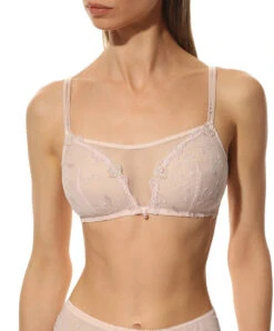 Soutien-gorge Bandeau Souple De La Nouvelle Ligne De Lingerie Sexy Rose De Venise Par Lise Charmel. -Sous Vêtement Soldes Magasin Soutien gorge bandeau souple Lise Charmel Rose de Venise desir venise rose poudre ACH5921 DV 101