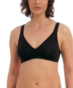 Bralette Sans Armatures Invisible Collection De Lingerie Quotidienne Accord Coloris Noir Par Wacoal.