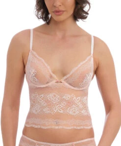 Soutien-gorge Bralette à Armatures Wacoal De La Collection Ravissant, Coloris Delicacy (=rose Pastel). -Sous Vêtement Soldes Magasin Soutien gorge brassiere bralette avec armatures Wacoal Ravissant delicacy rose poudre WE600512 DLY 1