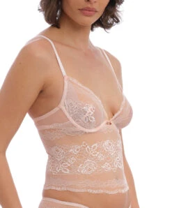 Soutien-gorge Bralette à Armatures Wacoal De La Collection Ravissant, Coloris Delicacy (=rose Pastel). -Sous Vêtement Soldes Magasin Soutien gorge brassiere bralette avec armatures Wacoal Ravissant delicacy rose poudre WE600512 DLY 3
