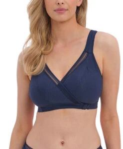 Soutien-gorge Brassière Bralette Sans Armatures Collection Fusion Coloris Navy (=bleu Marine)de Chez Fantasie Par La Maison De Lingerie Wacoal.