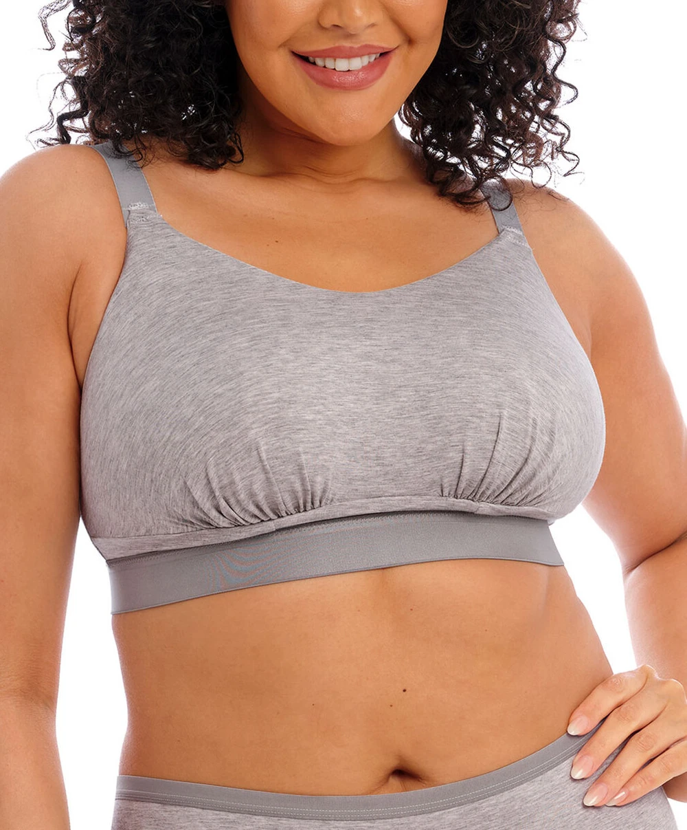 Soutien-gorge Brassière Sans Armatures Bralette Grande Taille De La Collection Downtime, Signée Elomi En Coloris Gray Marl (gris Chiné). 3 Soutien-gorge Brassière Sans Armatures Bralette Grande Taille De La Collection Downtime, Signée Elomi En Coloris Gray Marl (gris Chiné).