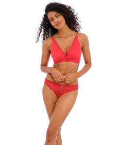 Soutien-gorge Brassière Sans Armatures En Dentelle Bralette Collection Permanente De Dessous Sexy Freya Fatale De La Maison Freya Lingerie, Coloris Rouge Chili.  -Sous Vêtement Soldes Magasin Soutien gorge brassiere sans armatures en dentelle bralette Freya Freya Fatale chili red rouge AA401417 CRD 11