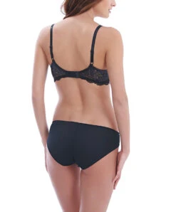 Soutien-gorge Contour à Coques Moulées De La Collection De Lingerie En Dentelle Et Satin Lace Affair Par La Marque Wacoal. -Sous Vêtement Soldes Magasin Soutien gorge contour armatures Wacoal Lace Affair black graphite noir gris WA853256 490 3