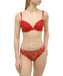 Soutien-gorge Coque Collection De Lingerie Permanente Dressing Floral De Chez Lise Charmel, Coloris Dressing Solaire (=rouge).  -Sous Vêtement Soldes Magasin Soutien gorge coque Lise Charmel Dressing Floral dressing solaire rouge ACC8588 DS 503