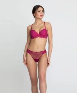 Soutien-gorge Coque Ligne Sublime En Dentelle De La Marque De Lingerie Française Lise Charmel, Coloris Fuchsia Sublime. -Sous Vêtement Soldes Magasin Soutien gorge coque Lise Charmel Sublime en dentelle fuchsia ACH8513 FS 4