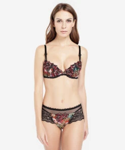 Soutien-gorge Coque -Sous Vêtement Soldes Magasin Soutien gorge coque Lise Charmel corolle fauve corrole felin ACG8514 CF ensemble