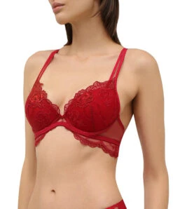 Soutien-gorge Coque Lise Charmel De La Collection Lingerie Rouge Tellement Glamour. -Sous Vêtement Soldes Magasin Soutien gorge coque Lise Charmel tellement glamour rubis ACH8504 SR 106