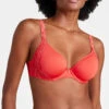 Soutien-gorge Coque Moulé Lisse Spacer Plongeant Collection Lingerie Corail Sweetessence Coloris Grenadine De Chez Aubade Paris. -Sous Vêtement Soldes Magasin Soutien gorge coque moule lisse spacer plongeant sweetessence grenadine Aubade corail IKN09 GRND 1