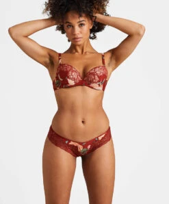 Soutien-gorge Coque Aubade De La Collection Sweet Folk. -Sous Vêtement Soldes Magasin Soutien gorge coque plongeant sweet folk Aubade sienna RPN08 SIEN 3