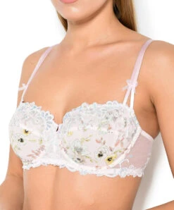 Soutien-gorge Corbeille De La Collection Dressing Effeuillage Par Lise Charmel. -Sous Vêtement Soldes Magasin Soutien gorge corbeille Lise Charmel Dressing Effeuillage eglantine rose poudre ACG3028 DE 1