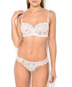 Soutien-gorge Corbeille De La Collection Dressing Effeuillage Par Lise Charmel. -Sous Vêtement Soldes Magasin Soutien gorge corbeille Lise Charmel Dressing Effeuillage eglantine rose poudre ACG3028 DE 3