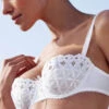 Soutien-gorge Corbeille Collection Lingerie Bahia & Moi De La Marque De Lingerie Aubade -Sous Vêtement Soldes Magasin Soutien gorge corbeille bahia et moi Aubade blanc PY14 Blanc