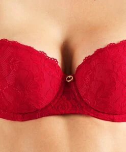 Soutien-gorge Corbeille Coque Rouge De La Collection Lingerie Permanente Rosessence Par Aubade Paris. -Sous Vêtement Soldes Magasin Soutien gorge corbeille coque Rosessence gala Aubade rouge HK04 GALA 16